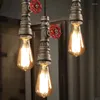 Hängslampor retro industriell svart rörlampa järn hängande steampunk sovrum levande romm matsal inomhus led belysning fixturer