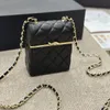 New Mini Cosmetic Bags Luxury Shoulder Bag Women Crossbody Bag Sheepskin Material Designer Handbag Interior Mirror Design Diamond Lattice Metal Chain Bag