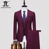 Męskie garnitury Blazers S-5xl Blazer Vest Pants Boutique Prom Party Slim Tuxedo Solid Kolor Men's Business Office Strażnik Formalny garnitur Groom Wedding Suknia 231127