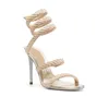 Nya blandade färger Crystal Ankle Wrap Strap Sandals 2023 Summer Sexig Womens Bankett Stilettos High Heels Spring Shoes Big Size 43