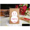 Juldekorationer Merry Gift Kraft Paper Taggar Santa Claus Hang Tag Snowflake Tree Party Decor Diy Label 4 5x7cm Drop Delivery Ho DH14Y