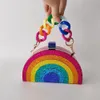 Abendtaschen Halbraum Bunte Glitzer Regenbogen Acryl Box Clutche Sommer Hochzeit Party Geldbörse und Handtasche Damen Casual Bag 231127