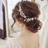 Hair Clips Western Wedding Fashion Headdress For Pearl Crystal Bride Handmade Crown Floral Accessories Hairpin Ornaments