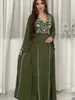 Etnische kleding Eid moslim abaya voor vrouwen feestjurken Jalabiya borduurwerk Ramadan Marokko Dubai Abaya Kaftan Islam vestidos Arabisch lang