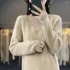 Casual Kleider Frauen Schwarz Kaschmir Langarm Eingewickelt Weiß Rot V-ausschnitt Hohe Taille Damen Elegante Strick Herbst Winter Koreanischen Stil