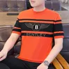 Men's T-Shirts Designers Summer Ice Silk Short Sleeve T-shirt Men's Youth Korean Edition Hot Diamond Breathable Half Sleeve Knitwear Short Sleeve