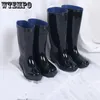 Rain Boots Men's Rubber Boots Black Rain Boots Male Wellies High Tube Water Car Wash Tube Fishing Boots Waterproof Shoes Drop 231128