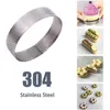 Bakware gereedschap 20 pak roestvrijstalen taart ring ring warmtebestendige geperforeerde cake mousse round baking donut 8 cm