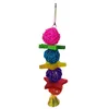 Toys Cute 7Pcs/Set Parrot Birds Toy Kit Swing Hanging Bells Wooden Bridge Accessories Bird Toy Standing Training Pet Tool