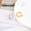 Minimalistyczne kolczyki Tulip Minimalistyczne 925 Srebrna igła romantyczne słodkie kolczyki dla kobiet Kryształowy dar biżuterii ucha YQ231128