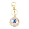 Bela e mal os olhos keychain Bling Crystal Rhinestone Key Chains Bag Chowyrings para presente