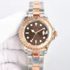 Titta på Women Designer Watches 2836 Automatisk mekanisk 37mm Lysande 904L Rostfritt stål Vattentät armbandsurband Justerbar Montre de Luxe