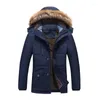 Mäns ner 2023 Fashion Winter Jacket Män Varma ytterkläderjackor Rockar Plus Size Hooded Jaquetas Masculina Inverno Parka 718