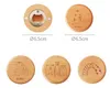 Blank Openers DIY Beech Wooden Round Shape Bottle Opener Coaster Fridge Magnet Decoration Beer Bottle Opener Custom Logo SN6889