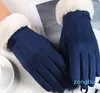 Fem fingrar handskar kvinnor vinterhandskar varm skärm kvinnors pälshandskar full fingermitten handskar kör vindtät gants hiver femme guantes