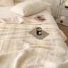 Cobertores Mink Cabelo Cobertor Engrossar Colcha Quente de Alta Qualidade Coelho Veludo Faux Fur Home Linho Grade Flanela Capa Presente de Casamento Nap 231128