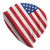 Bérets Grunge Drapeau Américain Skullies Bonnets Casquettes Unisexe Rue Hiver Chaud Tricot Chapeau États-Unis États-Unis Stars Stripe Bonnet Chapeaux