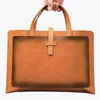 Kosmetiska väskor stor kapacitet portfölj läder spänne affärsdokument väska bärbar vattentät pendlare