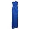 Strapless Beach Mermaid Bridesmaid Dress Satin Split Front Ankle-length Party Gowns Dresses