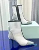 bota sandália de malha Botas femininas com acabamento em couro