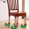 Chair Covers BITFLY 4PCs Elastic Elves Table Legs Feet Sock Sleeve Cover Floor Protector DIY Christmas Home Party Decoration Gift 231127