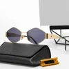 Óculos de sol de grife elegantes e populares para homens e mulheres óculos de sol clássicos modernos e versáteis anti-UV com caixa de grande valor em promoção