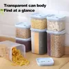 Storage Bottles Rice Grain Container BPA Free Cereal Dispenser Removable Baffles Stack Pet Dry Food Kitchen Box