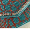 Full Rhinestone Diamond Square Bag Colored Blue Shiny Bling Evening Bag Lady Clutch Purse Shoulder Messenger Bag Women's Handbag 05013