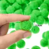 Pom Poms Crafts Balls For Diy Creative Pompoms Decorations Kids Christmas Project Hobby Supplies Party Holiday Decorations (Green)