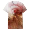 Heren t shirts mannen korte mouw 3d witte rook casual tops mannelijke zomerse mode polyester snel