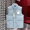 Gilet capsula con etichetta Goose Glacier stile invernale Piumino d'anatra bianco Vesta casual da uomo e da donna8