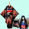 Anime Costumes Jigoku Shoujo Enma Ai Maid Sukienka Kimono Yukata Mundur strój anime Cosplay Costume Kimono + Belt + Bowknot + Tape lina *2 Zln231128