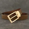 Bältesnål Buckle Designer Högkvalitativ män lyxen berömd crokskin krokodilkorn full läder casual formell ceinture homme