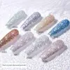 Acrylpoeders Vloeistoffen 1Jar Nagelkristal Diamantpoeder Regenboogkleur Glanzende nagelkunst Glitterpigment Holografische microboor Glasmanicure Decoratie 231128