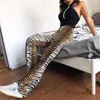 Women's Pants High Waist Trousers Club Women Fashion Sexy Bodycon Ins Outfits Tiger Leopard Print Flare Leggings 2023 Trouser