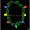 Weihnachten Lametta Lichter Girlande Halsketten Colorf Led Bbs Silvester Party Favor Supplies Zubehör Für Kinder Adts Frauen Weihnachten Feiertage Dhoge