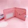 Nuevo PU pantalón corto Casual dinero bolsa gato PC perro Kurumi moneda cartera tarjeta con Clip de cuero botón al por mayor