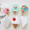 Objetos decorativos Figuras 10 PCs Cute Mini Lollipop Ice Cream Black Black Resin Cabochons Scrapbook Acessórios de gancho de cabelo Diy Party Decorate Craft G66 230428