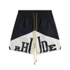 Shorts pour hommes Rhude Designers Basketball Pantalons courts Luxurys Summer Beach Palm Letter Mesh Street Fashion Pantalon de survêtement CKRV