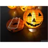 Parti Dekorasyonu Cadılar Bayramı Prop Pumpkin LED String Işık 10 Tutucu Bar Lights Noel Festival Lamba Şeridi Katlanmış Damla Dhd9b