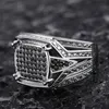 Hip Hop hommes femmes bague 18 carats jaune blanc plaqué or Bling CZ bague pour hommes femmes chaud nouveau cadeau pour ami taille 7-12