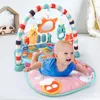 Rattles Mobiles QWZ Baby RattlesNake Game Mat Education Puzzle Mattor med pianotangentbord Lycra Musik Barngym Croting Aktivitet Mattleksak 230427