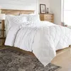 Bedding sets 3 Piece Chenille Duvet Cover Set Full Queen White High Quality Crafts with Furball Double Bed 231128