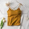 T-shirt New Fashion Canotte Donna Senza maniche Backless Lowcut Cropped Feminino Cotton Solid Basic Camis Halter Elastic Short Top Mujer