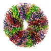 装飾的な花春の花輪農家カラフルなコテージフラワーウェディングギフトホームパーティールームウォールイースターハッピーガーランド装飾x0o6