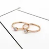 Band Ringe Liebe Schmuck Titanuim Stahl Rose Gold Farbe Ring CZ Kristall Ring Für Frauen Paar Fingerringe Hochzeit Größe 310 KK0056 Z0428