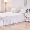 Bed Skirt White Bed Skirt Elastic Band Wrap Around Skirt Home el Bed Skirt Bed Cover Without Surface Couvre Lit Bed Protector 230515