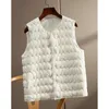 Gilet da donna Il prezzo fuori stagione è troppo profumato! Gilet in piumino di velluto leggero caldo non grasso girocollo 90 femminile primavera casa H5i60