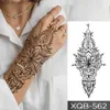 Dövmeler renkli çizim çıkartmaları Kana el çizilmiş totem su geçirmez su geçirmez geçici dövme etiketi kadınlar erkekler mandala mehndi lotus dantel hat gövdesi sanatı sahte Tattol2