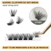 Cílios postiços Quewel Lashes Kit 144pcs Cluster Lashes Home DIY Lash Extension 8-16mix com ligação de longa duração e vedação de cola à prova d'água 231128